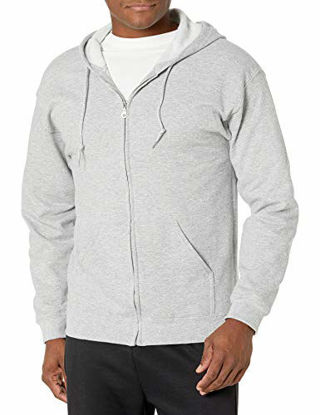 Picture of Gildan Men's Fleece Zip Hooded Sweatshirt Extended Sizes Sport Grey XX-Large