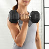 Picture of AmazonBasics Rubber Encased Hex Dumbbell Weight - 14.2 x 6.5 x 5.8 Inches, 45 Pounds, Pack of 1