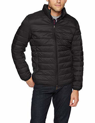 Picture of Amazon Essentials Men's Lightweight Water-Resistant Packable Puffer Jacket, Black, Small