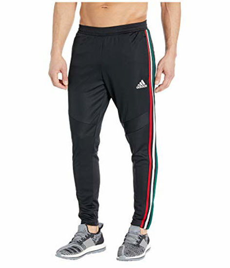 Picture of adidas Men's Tiro 19 Training Pants, Black/Power Red/White/Collegiate Green, Small