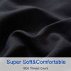 Picture of SONORO KATE Bed Sheet Set Super Soft Microfiber 1800 Thread Count Luxury Egyptian Sheets 18-Inch Deep Pocket Wrinkle and Hypoallergenic-4 Piece(Full Black)