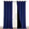 Picture of NICETOWN 100% Blackout Curtains 108 inches Long, Noise Reduction Window Treatment Curtains, Thermal Insulated Energy Smart Drapes and Draperies for Apartment Decor, Navy Blue, Set of 2, 52" W