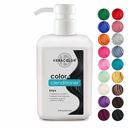 Picture of Keracolor Clenditioner ONYX Hair Dye - Semi Permanent Hair Color Depositing Conditioner, Cruelty-free, 12 Fl. Oz.