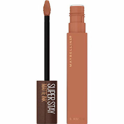 Picture of Maybelline SuperStay Matte Ink Liquid Lipstick, Long-lasting Matte Finish Liquid Lip Makeup, Coffee Edition, Highly Pigmented Color, Chai Genius, 0.17 Fl Oz