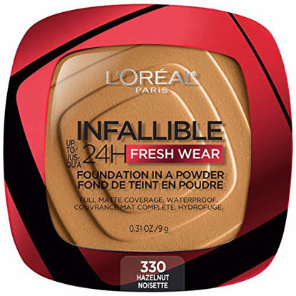Picture of L'Oreal Paris Infallible Fresh Wear Foundation in a Powder, Up to 24H Wear, Hazelnut, 0.31 oz.