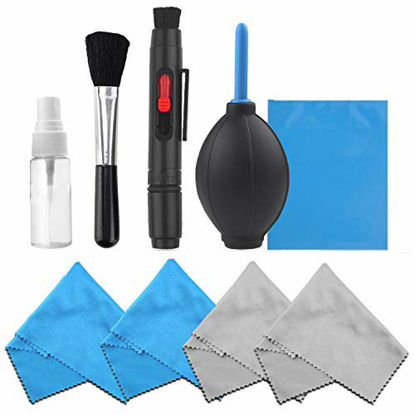 Picture of Professional Camera Cleaning Kit for DSLR Cameras (Canon, Nikon, Pentax, Sony) including 1 Double Sided Lens Cleaning Pen / 1 Bottle of Alcohol Free Optical Lens Cleaning Fluid / 1 Booklet of 50 Sheet