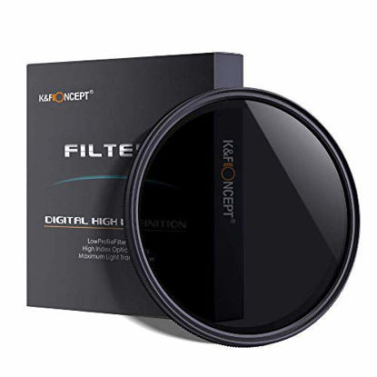 Picture of ND Filter 52MM, K&F Concept Professional 52MM Fader Variable Neutral Density Adjustable ND Filter ND2 to ND400 for Nikon D5300 D5200 D5100 D3300 D3200 D3100 DSLR Cameras + Lens Cleaning Cloth