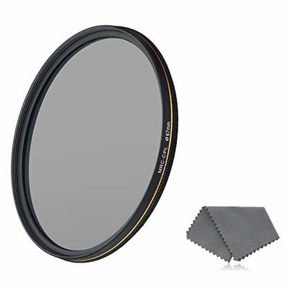 Picture of LENSKINS 67mm CPL Circular Polarizing Filter for Camera Lenses, 16-Layer Multi-Resistant Nano Coated, Ultra Slim, German Optics Glass, Weather-Sealed, Circular Polarizer Filter with Lens Cloth