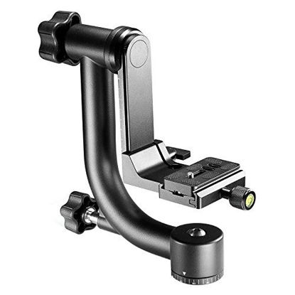 Picture of Neewer Professional Heavy Duty Metal 360 Degree Panoramic Gimbal Tripod Head with Arca-Swiss Standard 1/4'' Quick Release Plate and Bubble Level for Digital SLR Cameras up to 30lbs/13.6 kg