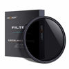 Picture of K&F Concept 46mm Slim HD Multi-Coated Variable Polarizing ND Neutral Density Adjustable ND2 ND4 ND8 to ND400 Lens Filter + Lens Cleaning Cloth for DSLR Cameras