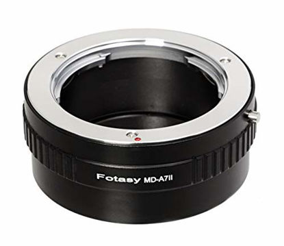 Picture of Fotasy Minolta MD MC Rokkor Lens to Sony FE Adapter, MD to FE Mount, E Mount Adapter to MD, fit Sony a7 a7 II a7 III a7R a7R II a7R III a7S a7S II a7S III a7R IV a9 a9 II a6600 a6500 a6400 a6300 a6100