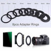 Picture of K&F Concept 100x100mm Square Filter Kit ND1000 (10 Stop) with One Filter Holder and 8 Filter Ring Compatible with Canon Nikon Camera Lens