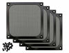 Picture of 120mm Computer Fan Filter Grills with Screws, Ultra Fine Aluminum Mesh, Black Color - 4 Pack