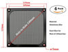 Picture of 120mm Computer Fan Filter Grills with Screws, Ultra Fine Aluminum Mesh, Black Color - 4 Pack