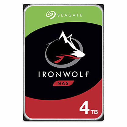Picture of Seagate IronWolf 4TB NAS Internal Hard Drive HDD - CMR 3.5 Inch SATA 6Gb/s 5900 RPM 64MB Cache for RAID Network Attached Storage - Frustration Free Packaging (ST4000VN008)