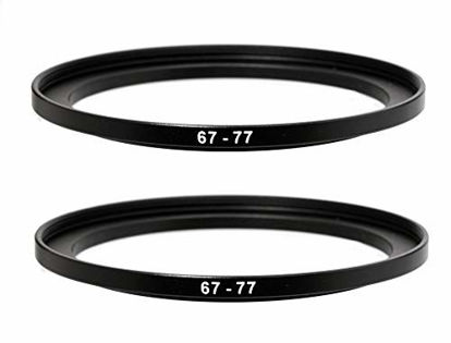 Picture of (2 Packs) 67-72MM Step-Up Ring Adapter, 67mm to 72mm Step Up Filter Ring, 67mm Male 72mm Female Stepping Up Ring for DSLR Camera Lens and ND UV CPL Infrared Filters