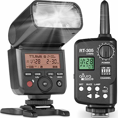 Picture of Altura Photo AP-305C Camera Flash Light with Manual Trigger for Canon R, RP, 90D, 80D, 70D, SL2, T7I, T6, T6I, 5D, 6D, 7D, M6, M50, M200-2.4GHz TTL Speedlite for DSLR and Mirrorless Cameras