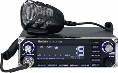 Picture of Uniden BEARTRACKER 885 Hybrid Full-Featured CB Radio + Digital TrunkTracking Police/Fire/Ambulance/DOT Scanner w/ BearTracker Warning System Alerts, 40-channel CB, 4-Watts power, 7-color display.