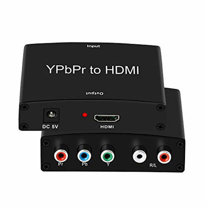 Picture of Component to HDMI Adapter, YPbPr to HDMI Coverter + R/L, NEWCARE Component 5RCA RGB to HDMI Converter Adapter, Supports 1080P Video Audio Converter Adapter for DVD PSP to HDTV Monitor