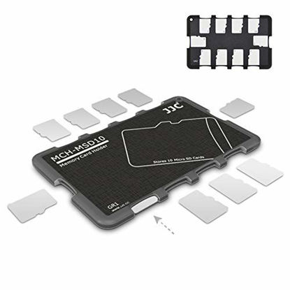 Picture of 10 Slots Micro SD Card Case Holder Storage Organizer, Ultra Slim Credit Card Size Lightweight Portable TF MSD Memory Card Storage
