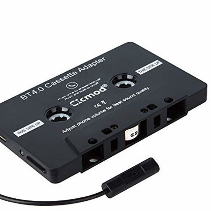 Picture of CICMOD Car Audio Cassette Adapter Tape BT4.0 Aux Receiver for iPhone iPod Android Samsung Black