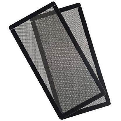 Picture of CM Computer Case Fan Dust Filter PC Mesh Filter Cover Grills with Magnetic Frame, Black Color (240 x 120 mm (2 Pcs))