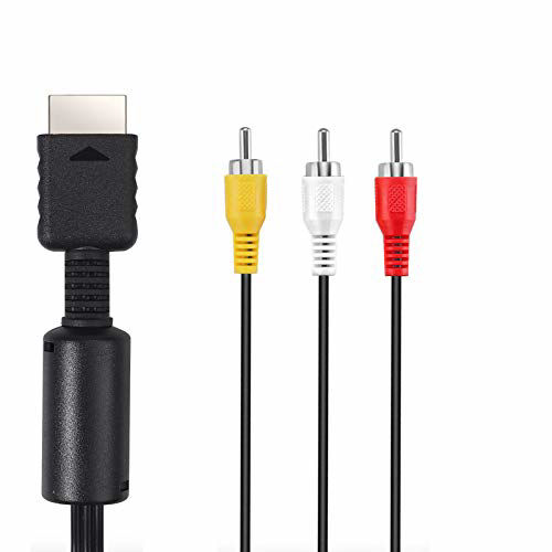 PS3 AV Cable 2-Pack 6-Foot AV Composite Cables For PlayStation PS3, PS2 ...