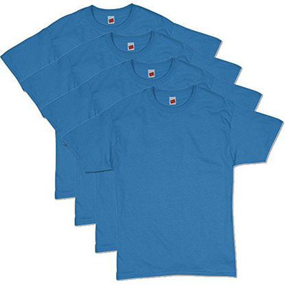 Picture of Hanes Men's ComfortSoft Short Sleeve T-Shirt (4 Pack ),Denim Blue,Medium