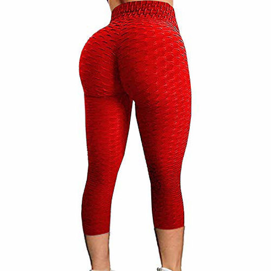 2021 Women Honeycomb Anti Cellulite Leggings High Waist Yoga Pants Bubble  Textured Scrunch Ruched Butt Lift Running Tights Plus Size