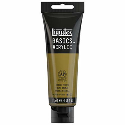 Picture of Liquitex BASICS Acrylic Paint, 4-oz tube, Bronze Yellow, 4 Fl