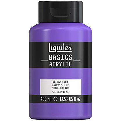 Picture of Liquitex Basics Acrylic Paint, 13.5-oz Bottle, Brilliant Purple, 13 Fl