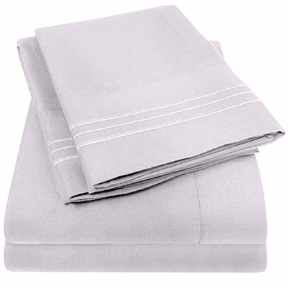 Picture of 1500 Supreme Collection Extra Soft King Sheets Set, Lilac - Luxury Bed Sheets Set with Deep Pocket Wrinkle Free Hypoallergenic Bedding, Over 40 Colors, King Size, Lilac