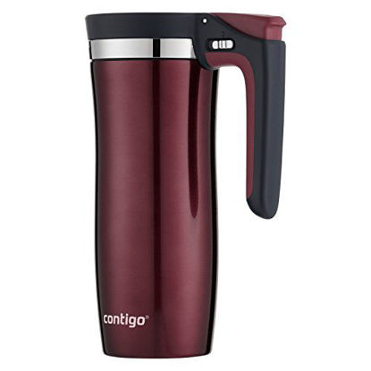 Picture of Contigo Handled AUTOSEAL Vacuum-Insulated Stainless Steel Travel Mug with Easy-Clean Lid, 16 oz., Spiced Wine