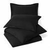Picture of Nestl Duvet Cover 2 Piece Set - Ultra Soft Double Brushed Microfiber Hotel Collection - Comforter Cover with Button Closure and 1 Pillow Sham, Black - Twin (Single) 68"x90"