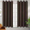 Picture of BGment Blackout Curtains for Living Room - Grommet Thermal Insulated Room Darkening Curtains for Bedroom, 2 Panels of 52 x 54 Inch, Brown