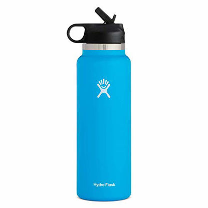Picture of Hydro Flask Water Bottle - Wide Mouth Straw Lid 2.0 - 40 oz, Pacific