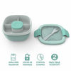 Picture of Bentgo Salad BPA-Free Lunch Container with Large 54-oz Bowl, 4-Compartment Bento-Style Tray for Salad Toppings and Snacks, 3-oz Sauce Container for Dressings, and Built-In Reusable Fork (Coastal Aqua)