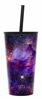 Picture of Simple Modern Classic Insulated Tumbler with Straw and Flip or Clear Lid Stainless Steel Water Bottle Iced Coffee Travel Mug Cup, 16oz Lid & Flip, Pattern: Nebula