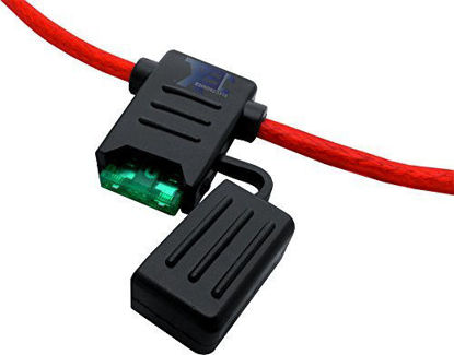 Picture of Jex Electronics in-Line Car ATC/ATO Blade Fuse Holder Waterproof 10AWG OFC Copper Upto 40A 12V/24V/32V DC