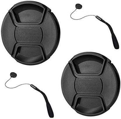 Picture of GAOAG 2 Pack 72mm Center Pinch Lens Cap for Nikon Canon Sony DSLR Compatible with Canon EF-S 18-200mm f3.5-5.6 is,Nikon AF-S DX Nikkor 18-200mm f3.5-5.6G ED VR II,Song FE 24-240mm f3.5-6.3 OSS Lenses