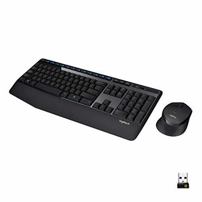 Picture of Logitech MK345 Wireless Combo Full-Sized Keyboard with Palm Rest and Comfortable Right-Handed Mouse - Black