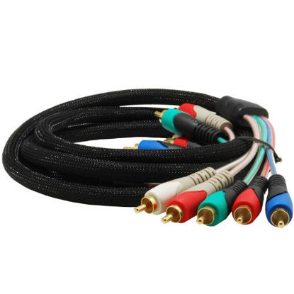 Picture of Mediabridge Component Video Cables with Audio (6 Feet) - Gold Plated RCA to RCA - Supports 1080i