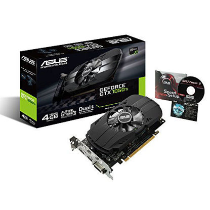 Picture of Asus GeForce GTX 1050 Ti 4GB Phoenix Fan Edition DVI-D HDMI DP 1.4 Gaming Graphics Card (PH-GTX1050TI-4G) Graphic Cards