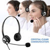 Picture of Phone Headset 2.5mm with Noise Canceling Mic & Mute Switch Ultra Comfort Telephone Headset for Panasonic AT&T Vtech Uniden Cisco Grandstream Polycom Cordless Phones