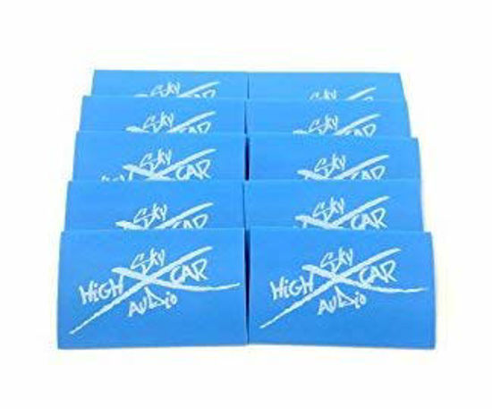 Picture of (10) 4 or 0 Gauge Blue 3/4" x 2" Heat Shrink Tube 4 Ring Terminals GA Tubing