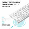 Picture of iClever BK10 Bluetooth Keyboard, Multi Device Keyboard Rechargeable Bluetooth 5.1 with Number Pad Ergonomic Design Full Size Stable Connection Keyboard for iPad, iPhone, Mac, iOS, Android, Windows