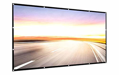 Picture of Projector Screen 150 inch 16:9 HD Foldable Anti-Crease Portable Projection Movies Screen for Home Theater Outdoor Indoor Support Double Sided Projection by P-JING
