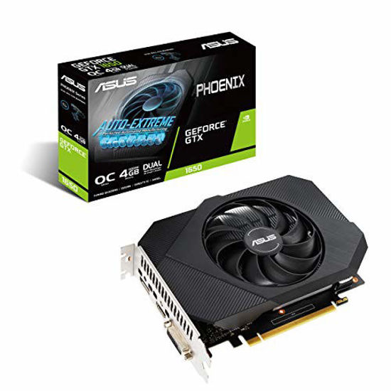 Picture of ASUS Phoenix NVIDIA GeForce GTX 1650 OC Edition Gaming Graphics Card (PCIe 3.0, 4GB GDDR6 Memory, HDMI, DisplayPort, DVI-D, Axial-tech Fan Design)