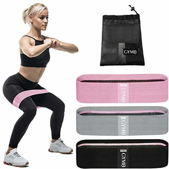 GetUSCart- Booty 3 Resistance Bands for Legs and Butt Set, Exercise Bands  Fitness Bands - Video Workout, Resistance Loops Hip Thigh Glute Bands Non  Slip Fabric, Elastic Strength Squat Band Beginner-Professional