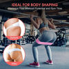 Picture of Te-Rich Resistance Bands for Legs and Butt, Fabric Workout Loop Bands, Set of 3 (Pink/Gray/Black)